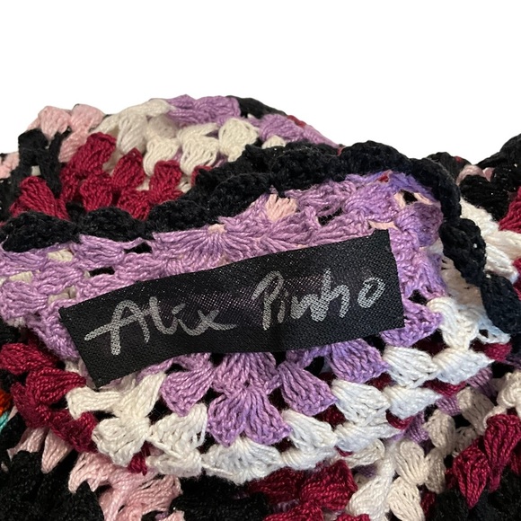 Alix Pinho | NWOT Hastanking Retro Crochet Mini Dress in Multicolor Size M - Picture 10 of 10